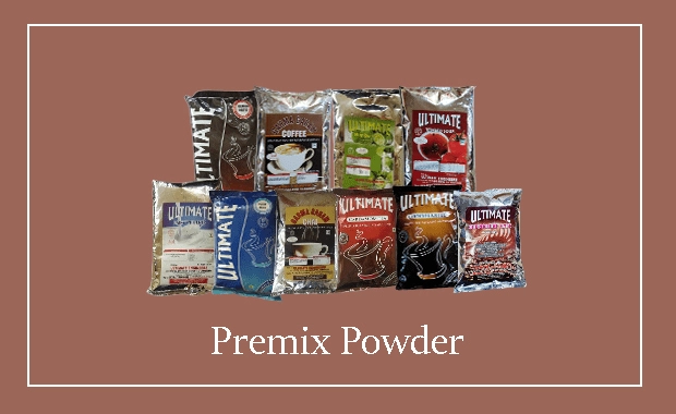 Different Flavour variety of premixes powders